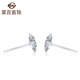 Caibai Jewelry Platinum Earrings Platinum Pt950 Platinum Six-petal Flower Earrings Women's Earrings Price Ear Plugs Not Included BJ Platinum Earrings About 1.10g