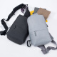 Xiaomi (MI) multifunctional urban casual chest bag men's shoulder bag crossbody bag can accommodate 7-inch tablet computer light gray