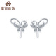 Caibai Jewelry Platinum Earrings Platinum Pt950 Laser Butterfly Earrings Price BJ Platinum Earrings About 0.96g