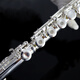 
ROFFEE flute instrument 17 open and closed hole dual-purpose silver-plated flute students beginners playing elbow flute instrument 17 hole C-tuning white copper open and closed hole dual-purpose 505 college level