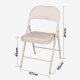 Ned Portable Folding Chair Dormitory Simple Stool Leisure Back Dining Chair Office Home Computer Chair Training Conference Seat AE29M Beige PU