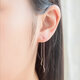 Ming brand jewelry 18K gold color rose gold simple fashionable temperament ear wire earrings for women pricing straight ear wire CSH0029 about 0.42-0.54 grams K gold