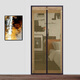 1GSHOP anti-mosquito door curtain, Velcro fastener, solid color door curtain, anti-mosquito screen, magnetic anti-mosquito door curtain without punching, brown (2 packs of magic buckles) 140*220 cm