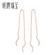 Ming brand jewelry 18K gold color rose gold simple fashionable temperament ear wire earrings for women pricing straight ear wire CSH0029 about 0.42-0.54 grams K gold