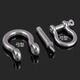 Bairuite 304 stainless steel Japanese bow ring shackle wire rope lock chain buckle horseshoe shaped shackle U-shaped steel buckle D type M6