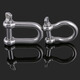 Bairuite 304 stainless steel Japanese bow ring shackle wire rope lock chain buckle horseshoe shaped shackle U-shaped steel buckle D type M6