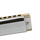 Oriental Ding Professional Advanced Performance 10 Hole Blues Harmonica Beginner for Adult Children T008S 10 Hole Bright Silver C-Tune - Spot (common modular)