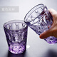 LIUIUSU Retro Glass Creative Crystal Embossed Glass Cup Colored Lead-free Glass Water Cup Juice Cup