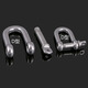 Bairuite 304 stainless steel Japanese bow ring shackle wire rope lock chain buckle horseshoe shaped shackle U-shaped steel buckle D type M6