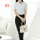 
Summer slim short-sleeved women's white shirt for college students interview commuting professional dress shirt 688 white XXL
