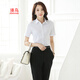 
Summer slim short-sleeved women's white shirt for college students interview commuting professional dress shirt 688 white XXL