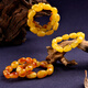 OUCERNY beeswax bracelet for women, natural raw stone, Baltic chicken oil, yellow and red honey, men's amber bracelet, unique product A8220