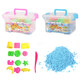 [70% neu] Zhigao Raum farbiger Sand Slippery Sand Kinder handgefertigtes DIY Toy Toy Sand Mars Power Colored Sand Clay mit Aufbewahrungsbox KK-9111 Blue 2jin [Jin ist gleich 0,5 kg] Paket