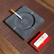 Stonemason Tongfeng Wujin stone ashtray, tea ceremony tea tray and tea table retro ornaments, customized Chinese carved tea pet, stone creative ashtray 2 pieces