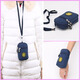 Tuzun three-layer waterproof wrist and arm bag, multi-functional mobile phone coin purse, children and the elderly hanging neck bag _Colorful twill