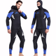 SBART 3/5MM wetsuit split thickened to keep warm and cold, winter swimming sports surfing deep snorkeling anti-scratch jellyfish suit 1164 black 5MM one-piece XXXL