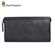 
Hush Puppies men's genuine leather handbag head layer cowhide clutch men's bag large capacity hand grab envelope bag wrist bag men's bag black two-color pattern