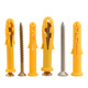 Fish-type plastic expansion tube plastic wall plug expansion plug rubber plug anchor bolt small yellow croaker expansion screw screw 6/8/10mm M8*80 50 sets with carbon steel screws