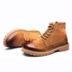 AOSENTU Martin boots men's boots men's genuine leather back fleece snow boots men's middle tops men's British retro work clothes men's shoes brown CC81 41