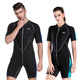 SBART 2mm thickened wetsuit winter swimsuit one-piece waterproof mother-in-law warm snorkeling deep diving thickened wetsuit surfing suit 1105 black with blue S