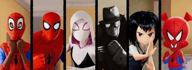 3男2女1猪，这部电影里有6位蜘蛛侠，其中一位崇尚暴力