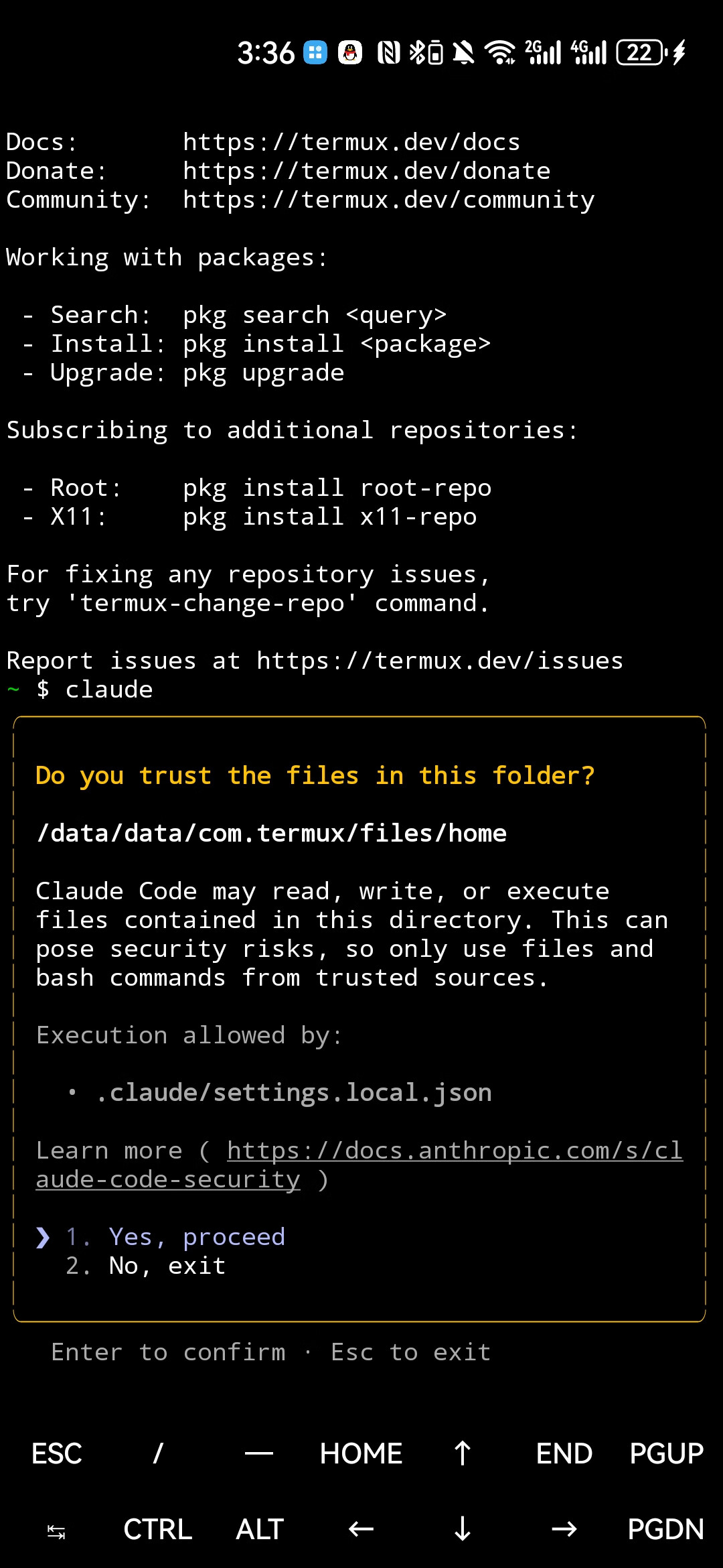 termux运行claude code