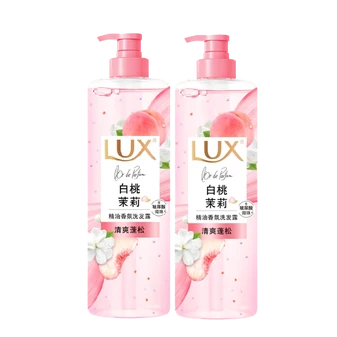 力士白桃茉莉香氛蓬松洗发水470gx2 玻尿酸洗发露
