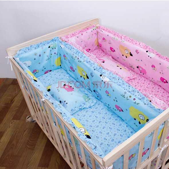 hugbb双胞胎婴儿床实木无油漆摇床童床 /可双面侧翻,可加长 558.