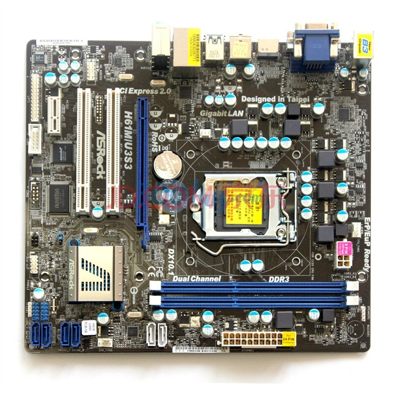 華擎(asrock)h61m u3s3主板(intel h61/socket 1155)