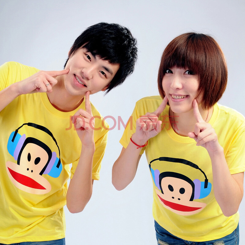 星崎舞大嘴猴情侣款t恤qz9054 黄色 m