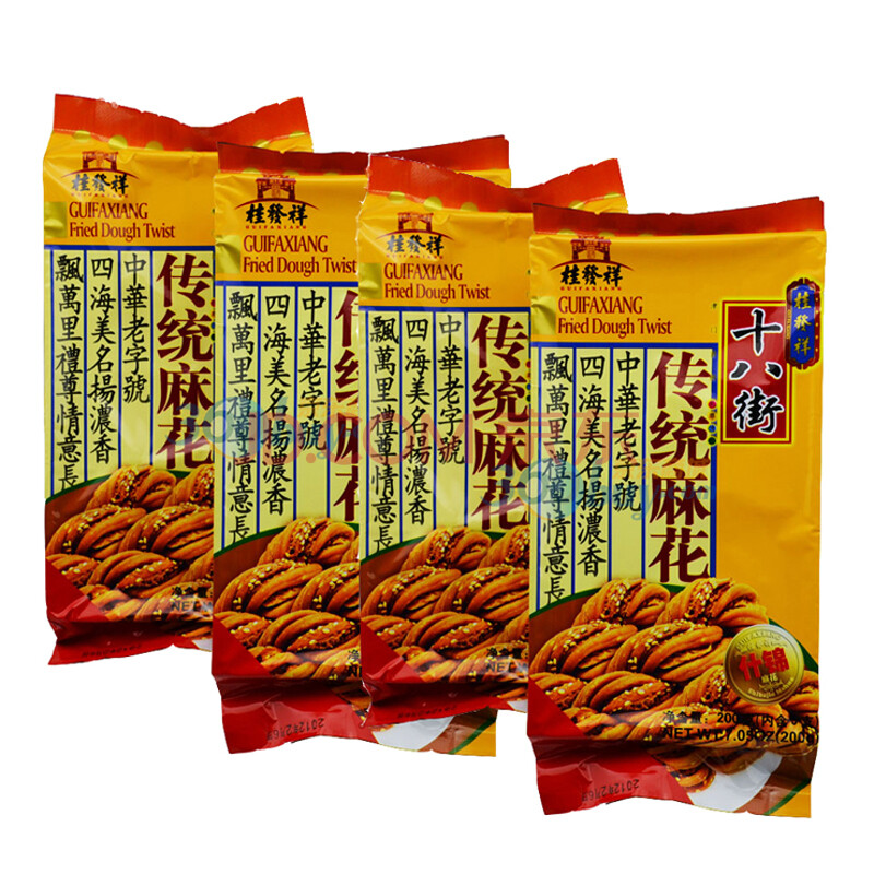 天津特產 桂發祥十八街麻花 什錦味200g*3袋