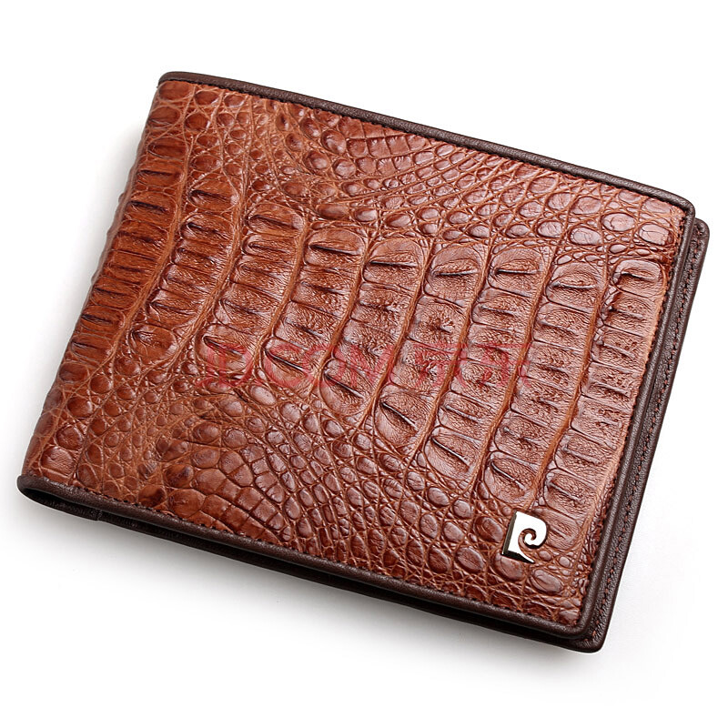 皮尔卡丹pierre cardin男士横款鳄鱼皮钱包568m1-e0221啡色