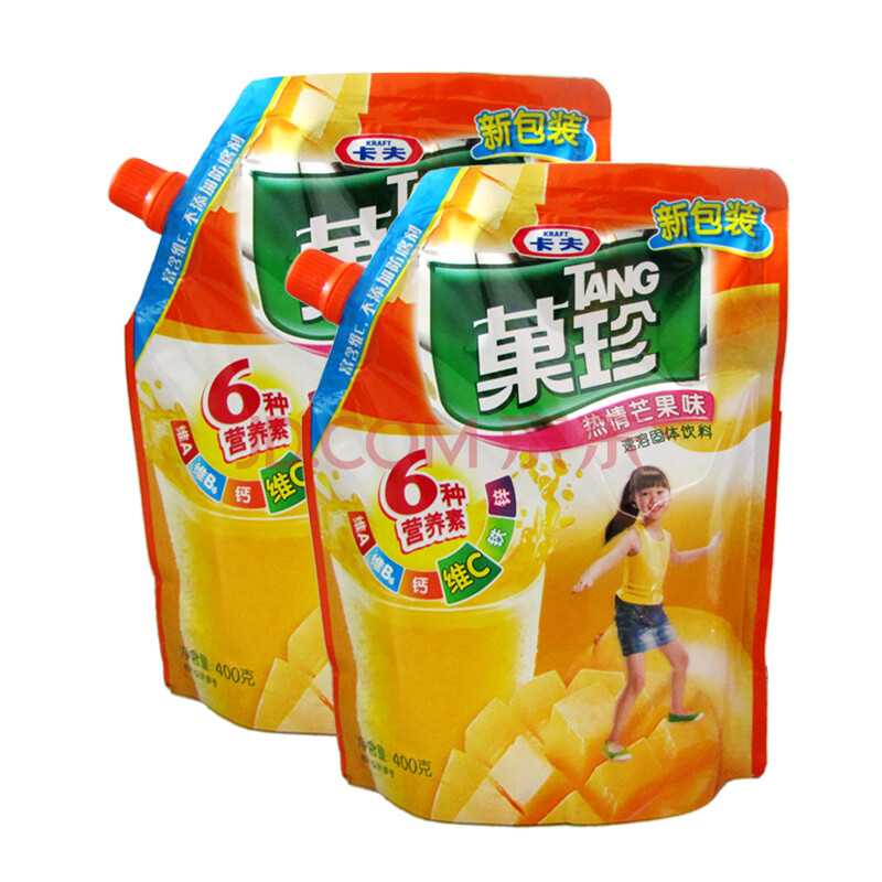 卡夫菓珍(熱情芒果味)速溶飲料400g*2袋/組