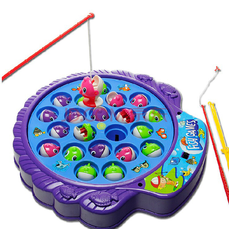 良兴 儿童钓鱼玩具套装 大号戏水电动宝宝钓鱼益智玩具 亲子互动 lx