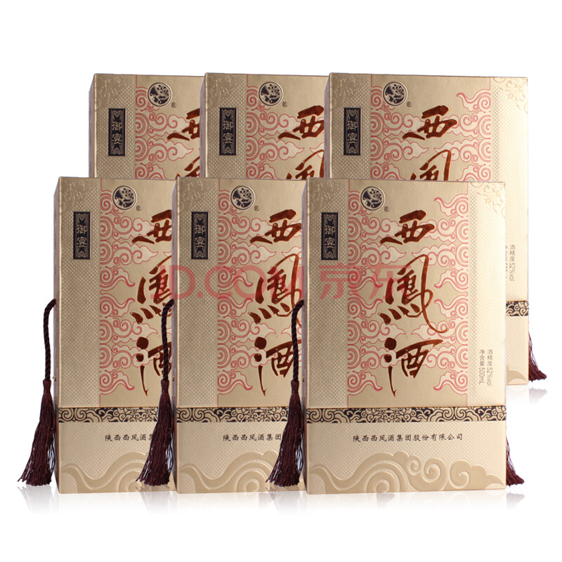 凤香典范 西凤 精品御宴酒 52度 凤香型 500ml(6瓶装)-8350
