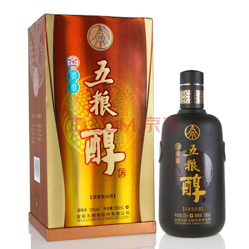五粮醇金淡雅50度 500ml