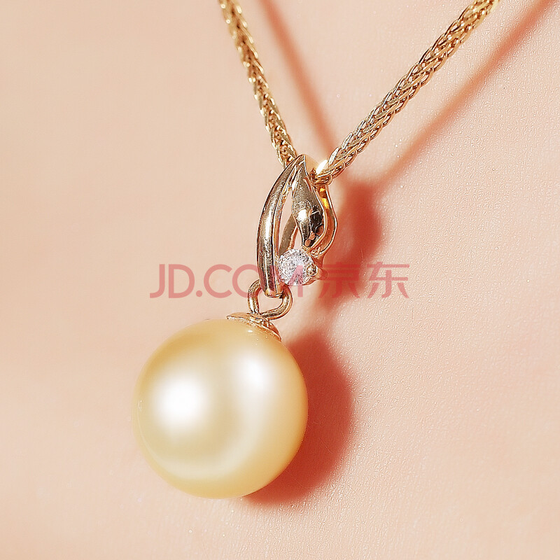 珠韵首饰 精品南洋金珠10.0—11.0mm宝珠澳洲超大珍珠 18k金吊坠