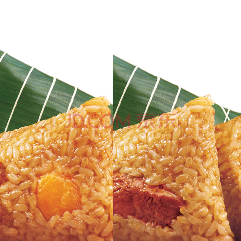 三全粽子龙舟粽两包组合(蛋黄猪肉粽 600g*1包 猪肉粽600g*1包)