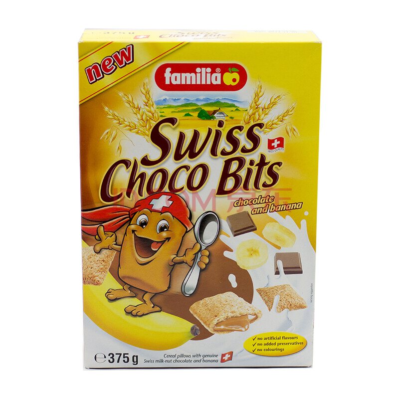 【20尺柜】瑞士进口食品 瑞士麦 巧克力香蕉夹心麦片 方便营养早餐
