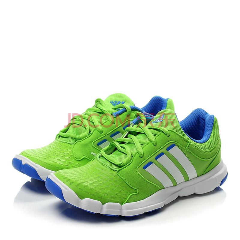 阿迪达斯adidas童鞋 秋季新款男女儿童小中童超轻训练鞋 q22118 绿色