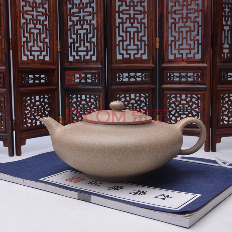 黄龙壶缘 宜兴紫砂壶 实力派顾婕君(全手工虚扁壶)原矿龙山青段 紫砂