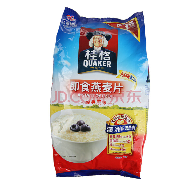桂格即食燕麦片原味 1000g/袋*2袋