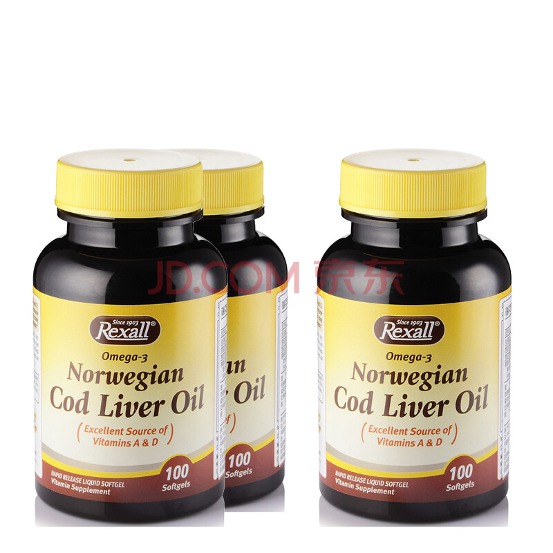 瑞克苏尔 鳕鱼肝油软胶囊100粒【美国进口】