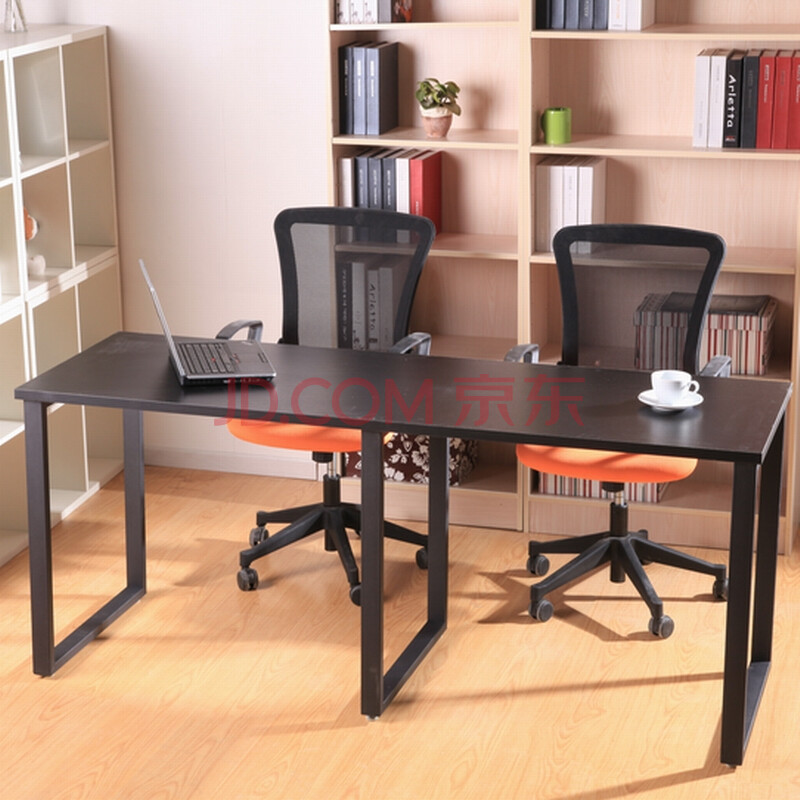 优以品家具 回型双人书桌子 电脑桌台式桌家用 简约时尚 办公桌 黑面