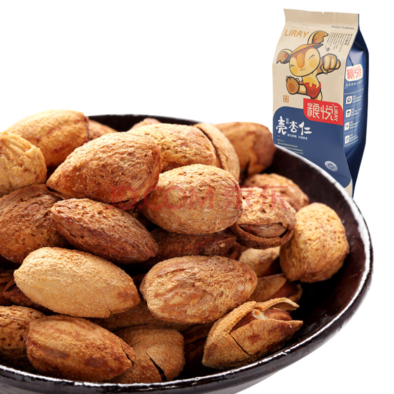 【粮悦】壳杏仁 新疆特级巴旦木 坚果干果零食年货礼品特价225g×2袋
