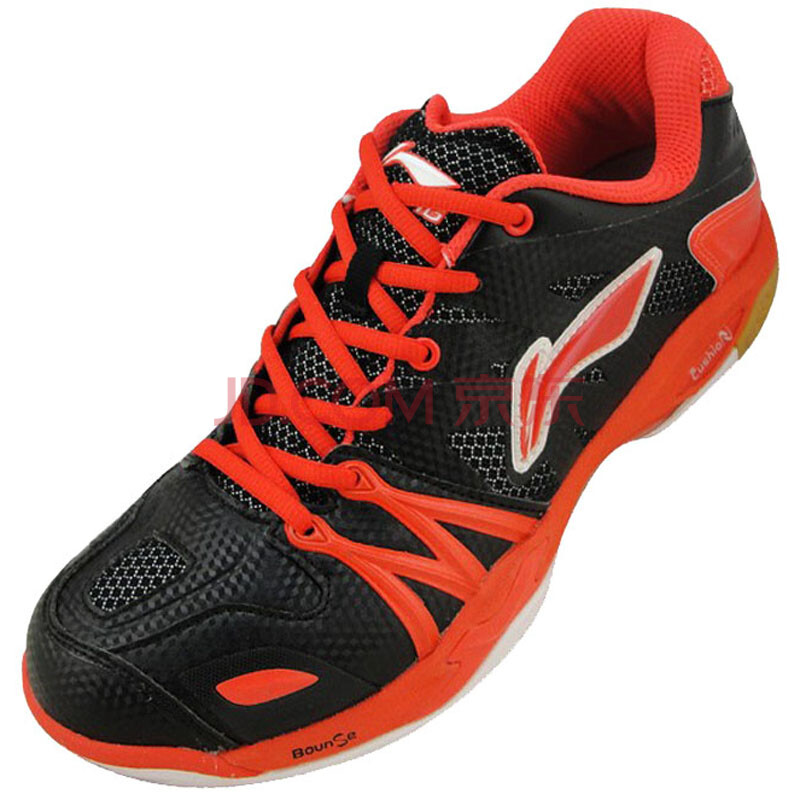 正品李宁羽毛球男款运动鞋 鞋傅海峰战靴坚锋aj013-1 男款aj013-1黑