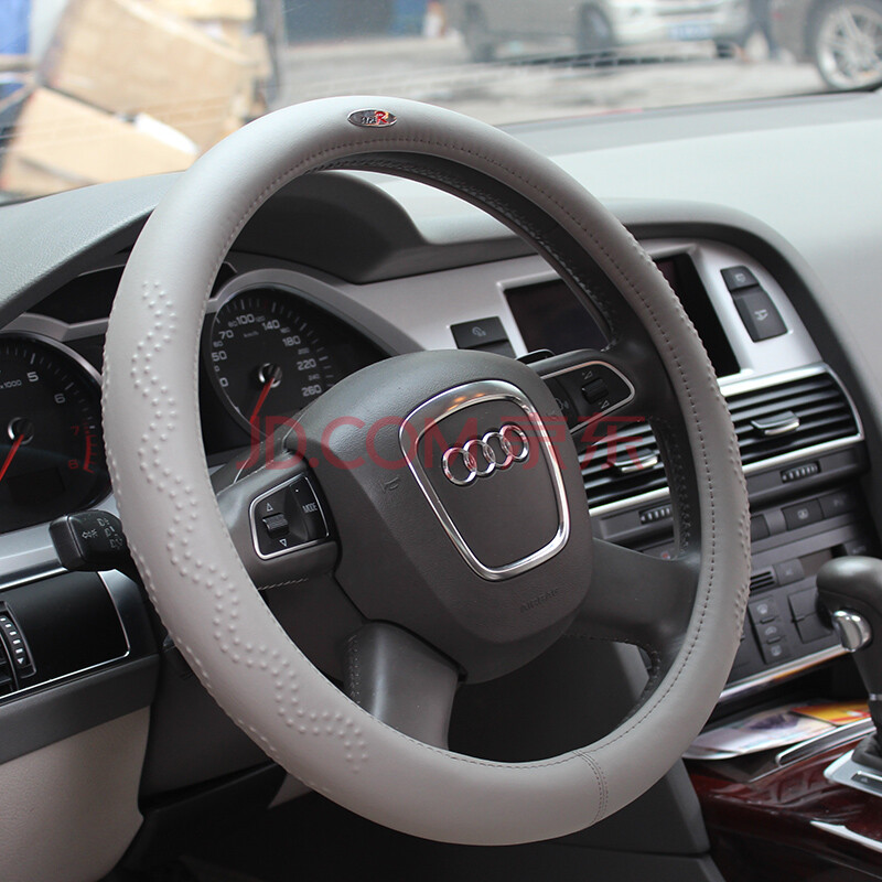 typer 汽车高级真皮方向盘套 tr-v094 灰色 中号