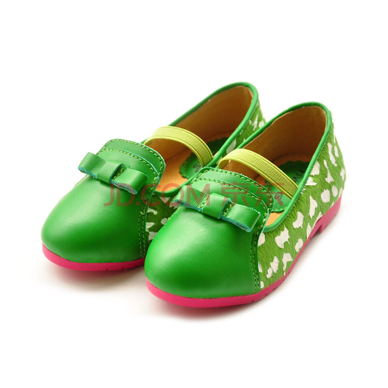 蝴蝶结五粒豆2014春季新品真皮亲子鞋儿童公主鞋fp870 25-36码 绿色