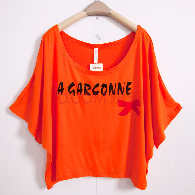 布音buyin 莫代尔宽松蝙蝠袖韩版女装短袖圆领t恤小罩