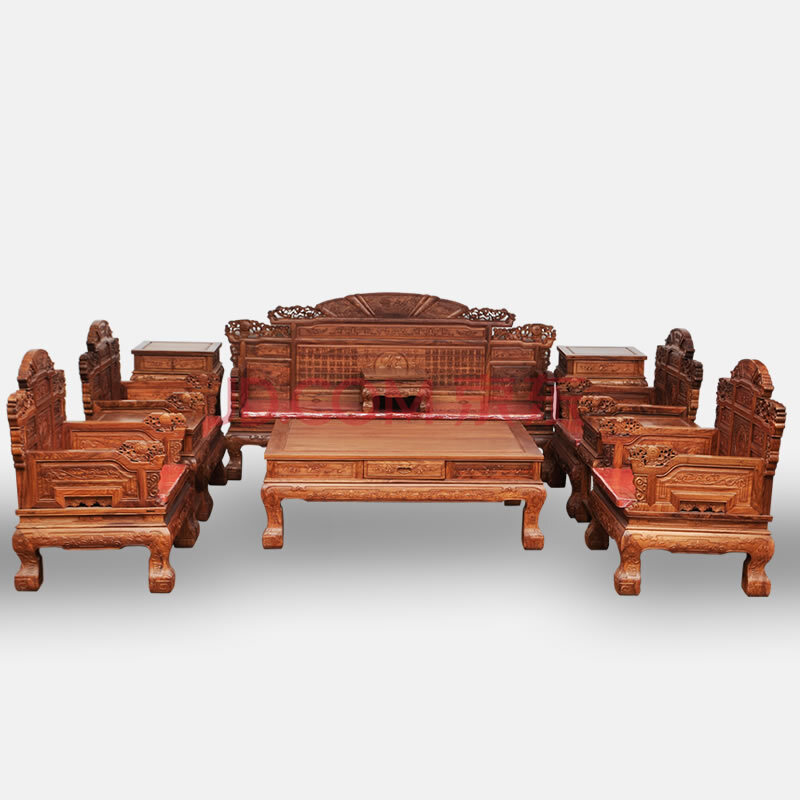 非洲黄花梨百福沙发